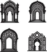 Islamic Archway, architecture of illustration Ramadan and Eid vector