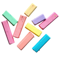 Bright And Dusty Chalk Set For Sidewalk Art, School Projects, And Playful Sketching png