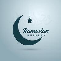 Ramadan Kareem Social Media Template Simple Background Illustration vector