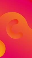 Warm vibrant color gradient background with gently rotating curved shapes. This minimalist vertical abstract motion background is full HD and a seamless loop. video