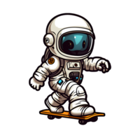 Astronaut play with Skating png