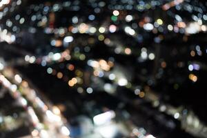 Defocused lights of cityscape bokeh. photo