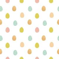 Easter eggs Seamless pattern, different eggs pattern vector