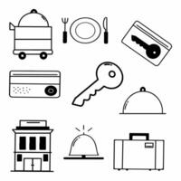 hotel icon set illustration vector