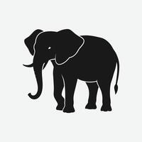 Minimalist Elephant Silhouette Design vector