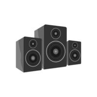 Audio speaker icons. Musical, center, single icon in cartoon style.Musical, center, bitmap symbol stock illustration web. vector