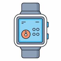 Smartwatch design symbol for apps and websites vector