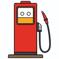 red petrol station in USA vector