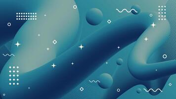 Abstract blue background of flowing element trend design. vector