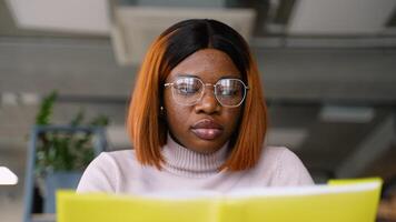 African American university student preparing for an exam video