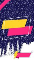 A colorful banner with a yellow and pink background vector