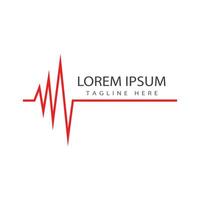 Simple element Pulse line illustration template vector