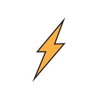 Simple Power lightning logo design vector