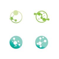 Simple set Molecule symbol logo template illustration design vector