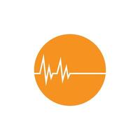 Stylized Pulse line illustration template vector