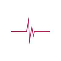 Abstract Pulse line illustration template vector
