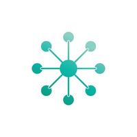 Simple Molecule symbol logo template design vector