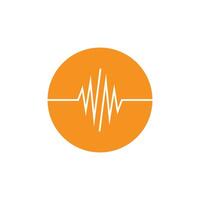 Pulse line illustration template element vector
