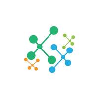 Abstract Molecule symbol logo template vector