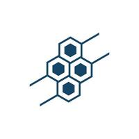 Geometric Molecule symbol logo template illustration design vector