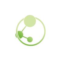 Simple Molecule symbol logo template vector