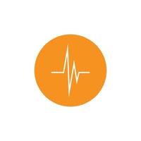 Simple Pulse line illustration template vector