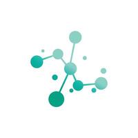 Stylized simple Molecule symbol logo template vector