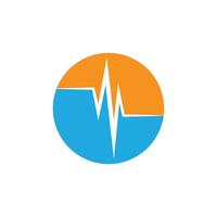 Pulse line illustration icon template vector