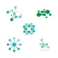 Set simple Molecule symbol logo template illustration design vector