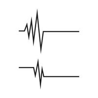 Pulse line illustration template design vector