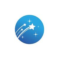 Star logo template element comet vector