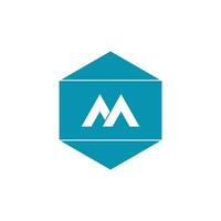 Mountain logo initial template symbol design vector