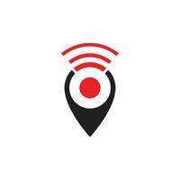 Location point Logo template internet vector