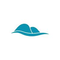stylized simple Mountain logo template symbol design vector