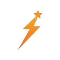 Lightning bolt Star logo template element symbol design vector