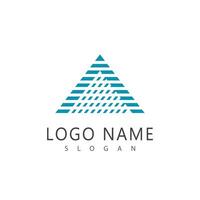 Tringle line Mountain logo template symbol design vector