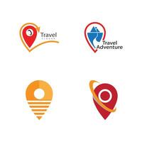 Abstract Location point Logo template design vector