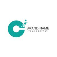 Abstract logos design featuring molecule dna vector