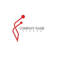 Abstract logo design featuring molecule dna vector