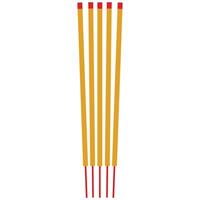 Six yellow incense sticks with red tips. vector