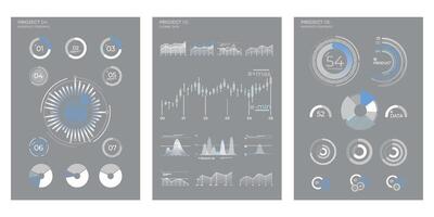 Design business elements charts in color. Finance Charts. vector