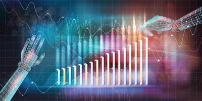 Abstract infographics on the topic of financial growth in a company vector