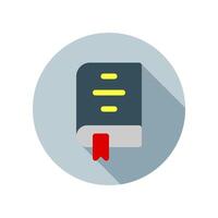 A book with a red ribbon on it vector