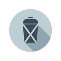 A trash can with a cross on it vector