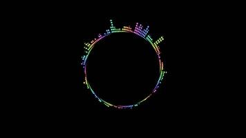 Digital Audio Spectrum Sound Effect Wave Equalizer Animation Green Screen video