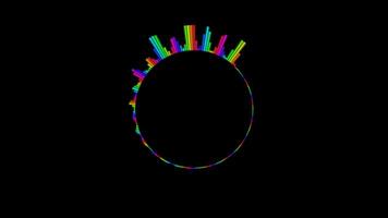 Dynamic Digital Audio Spectrum with Circular Sound Wave Equalizer Effect video