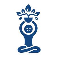 Peaceful Person Nurturing Growth vector