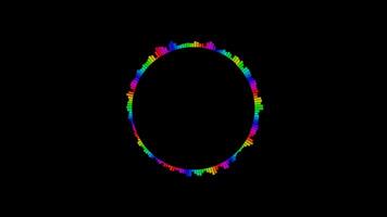 Digital Circle Audio Spectrum Sound Wave Equalizer Effect Animation. video