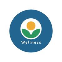 Simple, Vibrant Wellness Logo Design vector