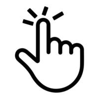 Clicking Hand Icon for User Interface Design vector